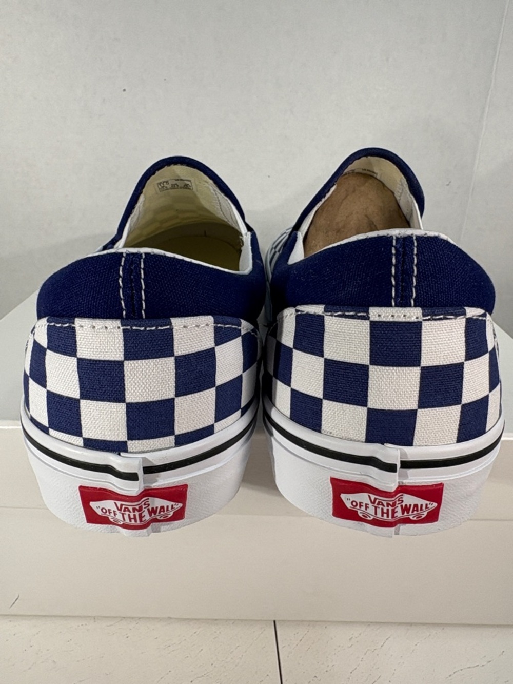Vans Slip-On Checkerboard in Navy and White - Men's 11 - Picture 5 of 10